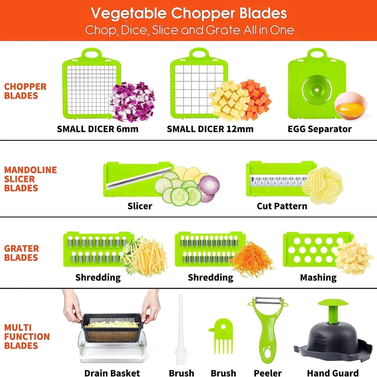 16 In 1 Multifunctional Vegetable Chopper And Slicer - Savroo