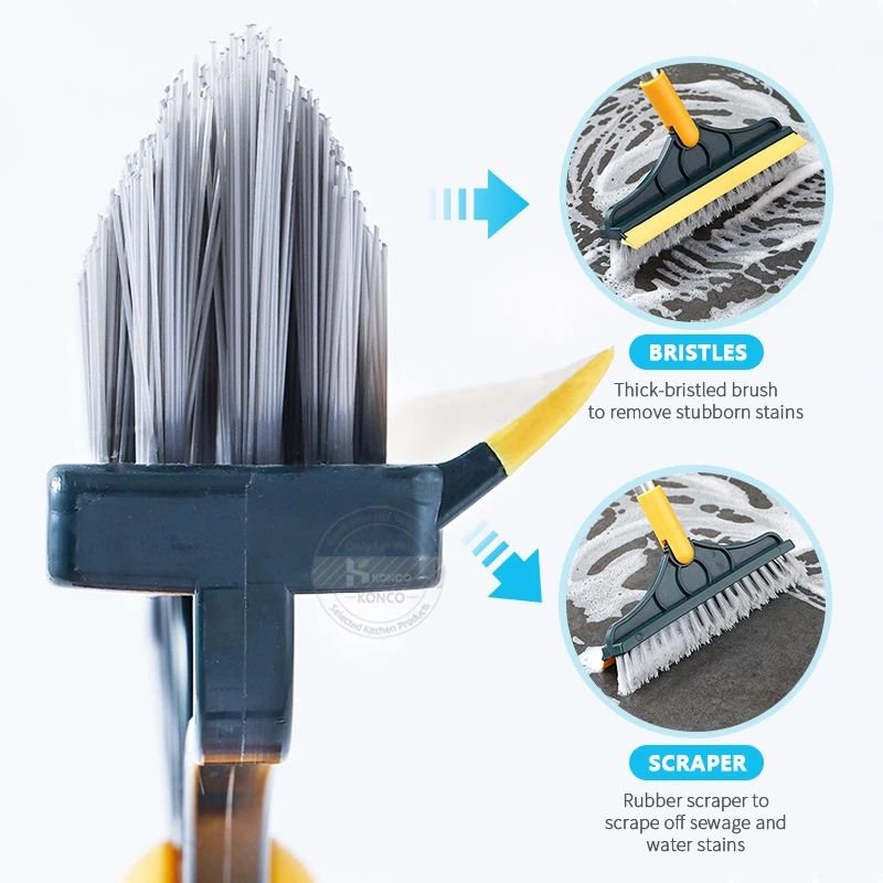 2 In 1 Cleaning Brush Long Handle Removable Wiper - Savroo