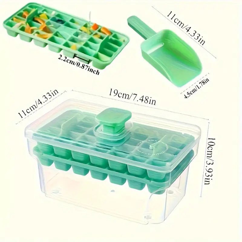 Double Layer Ice Cube Molds With Storage Box - Savroo