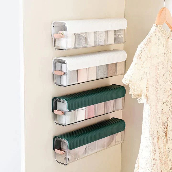 Original 6 Cells Wall Mount Socks Underwear Drawer Organizer - Savroo