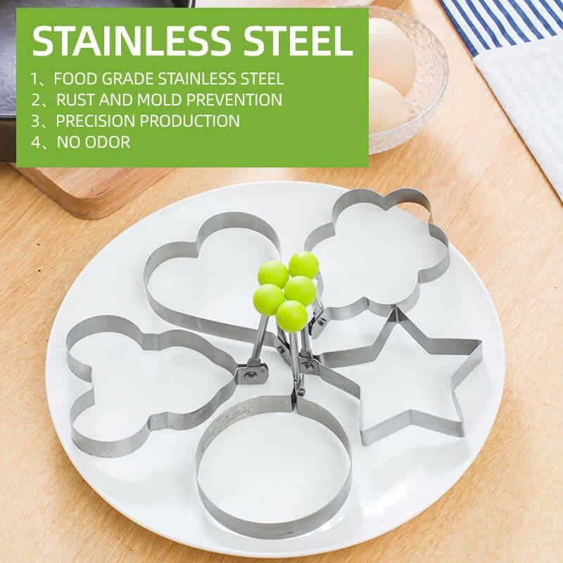 Stainless Steel Fried Egg Molds (Set of 4) - Savroo