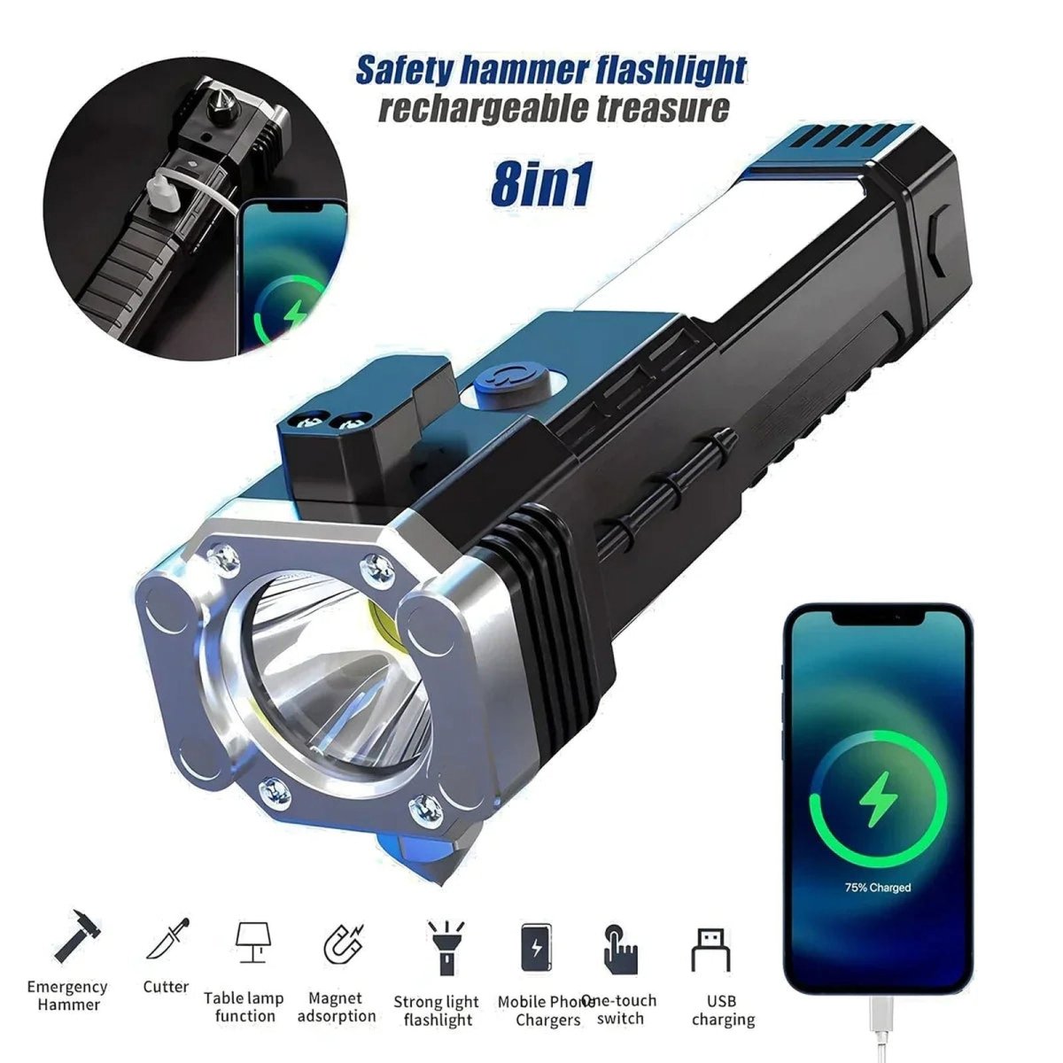 Super Bright Rechargeable LED Flashlight - Savroo