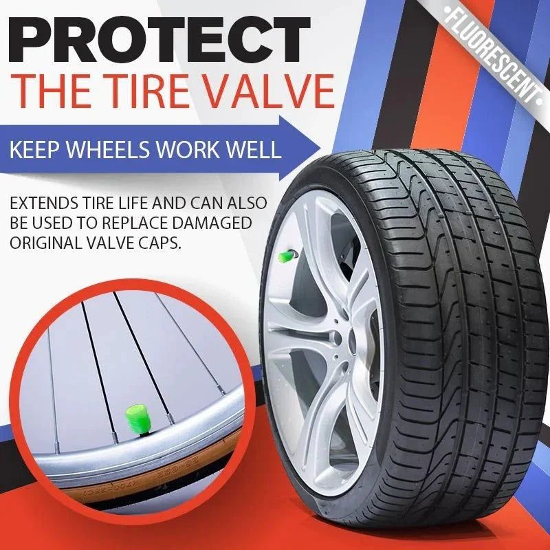Universal Fluorescent Car Tire Valve Caps - Savroo