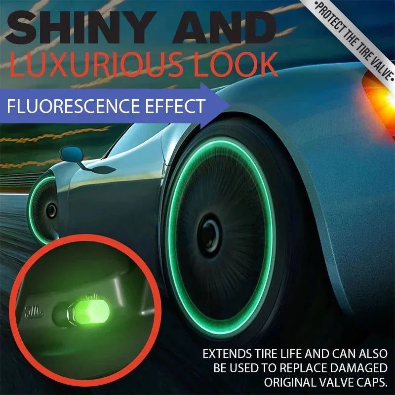 Universal Fluorescent Car Tire Valve Caps - Savroo