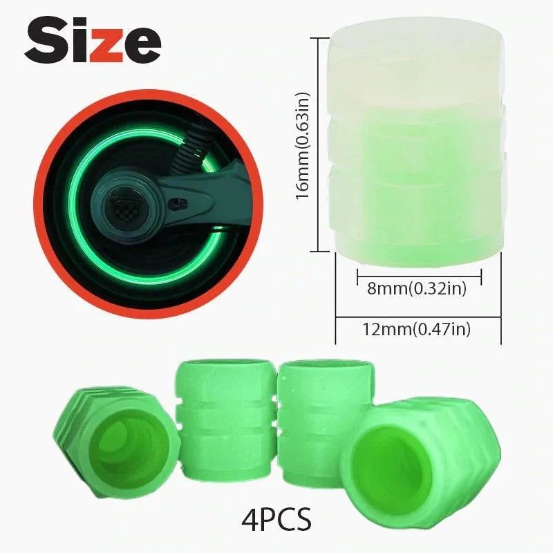 Universal Fluorescent Car Tire Valve Caps - Savroo